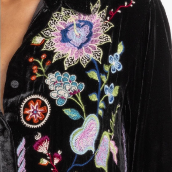 Johnny Was heavily embroidered Pacifica velvet blouse/jacket NWT - Picture 10 of 16